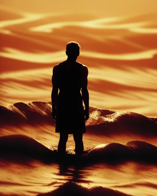 A solitary figure stands against - Free AI Photo Generator - starryai