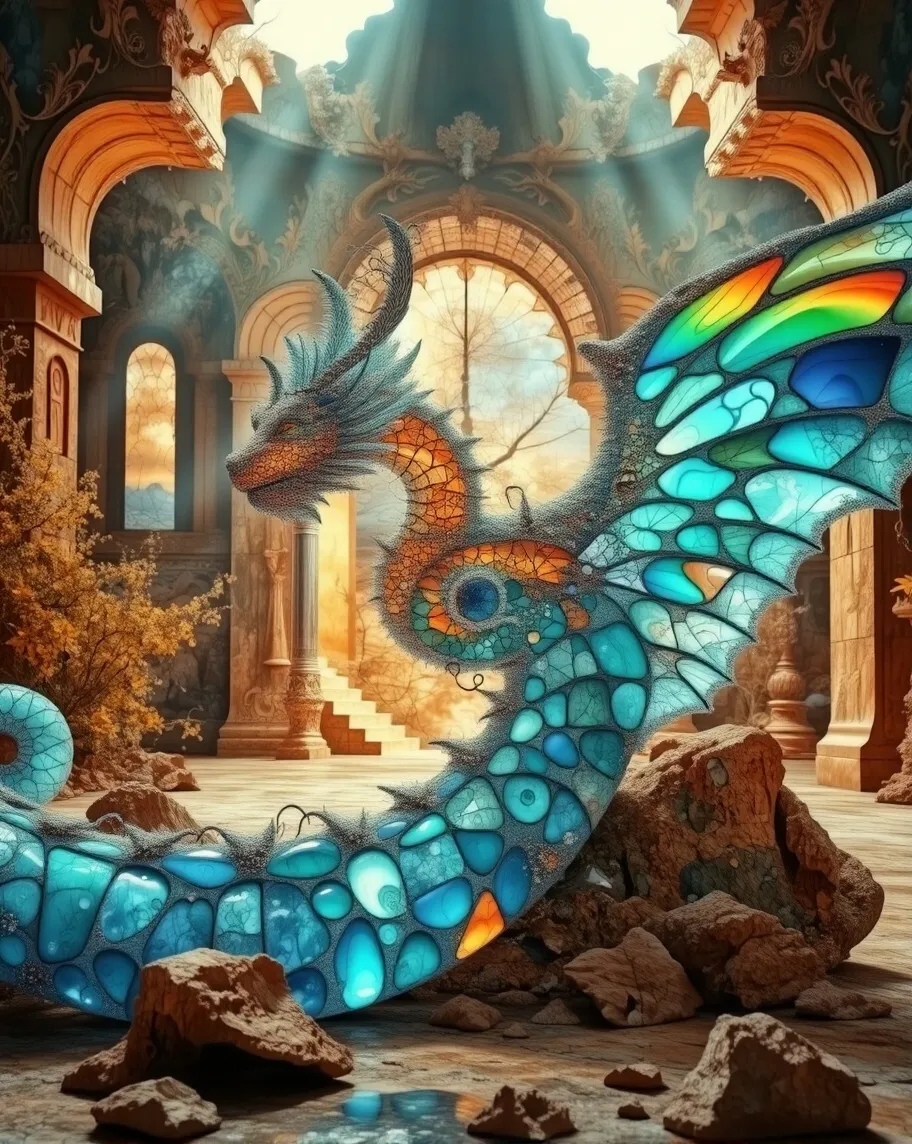 A breathtaking fantasy a dragon — - Free AI Photo Generator - starryai