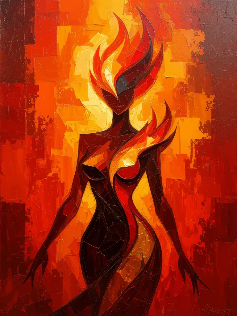 Ember Abstract Ember Goddess An abstract beauty - Free AI Photo Generator - starryai