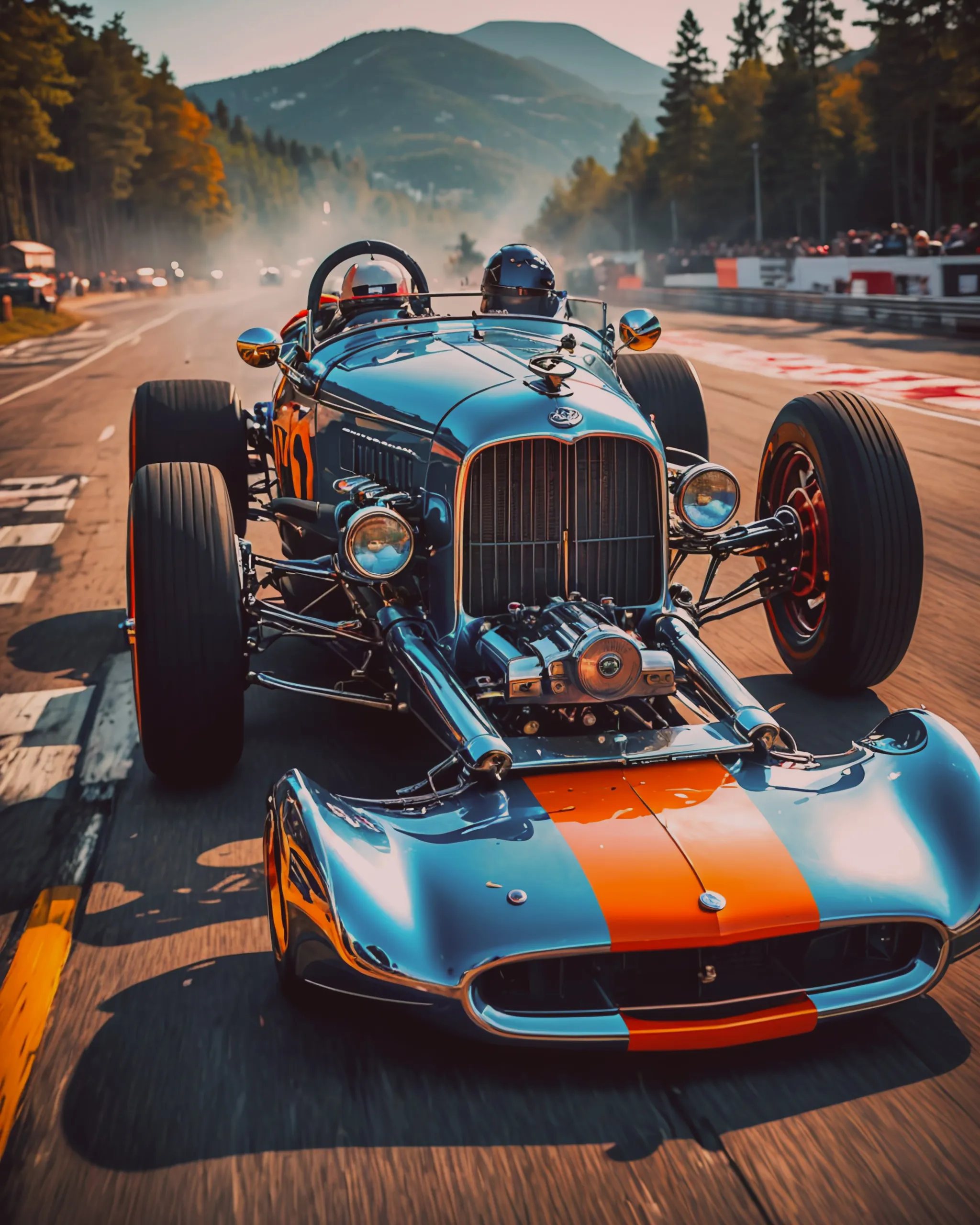 Nostalgic Racing Vintage racing car, sleek design, - Free AI Photo Generator - starryai