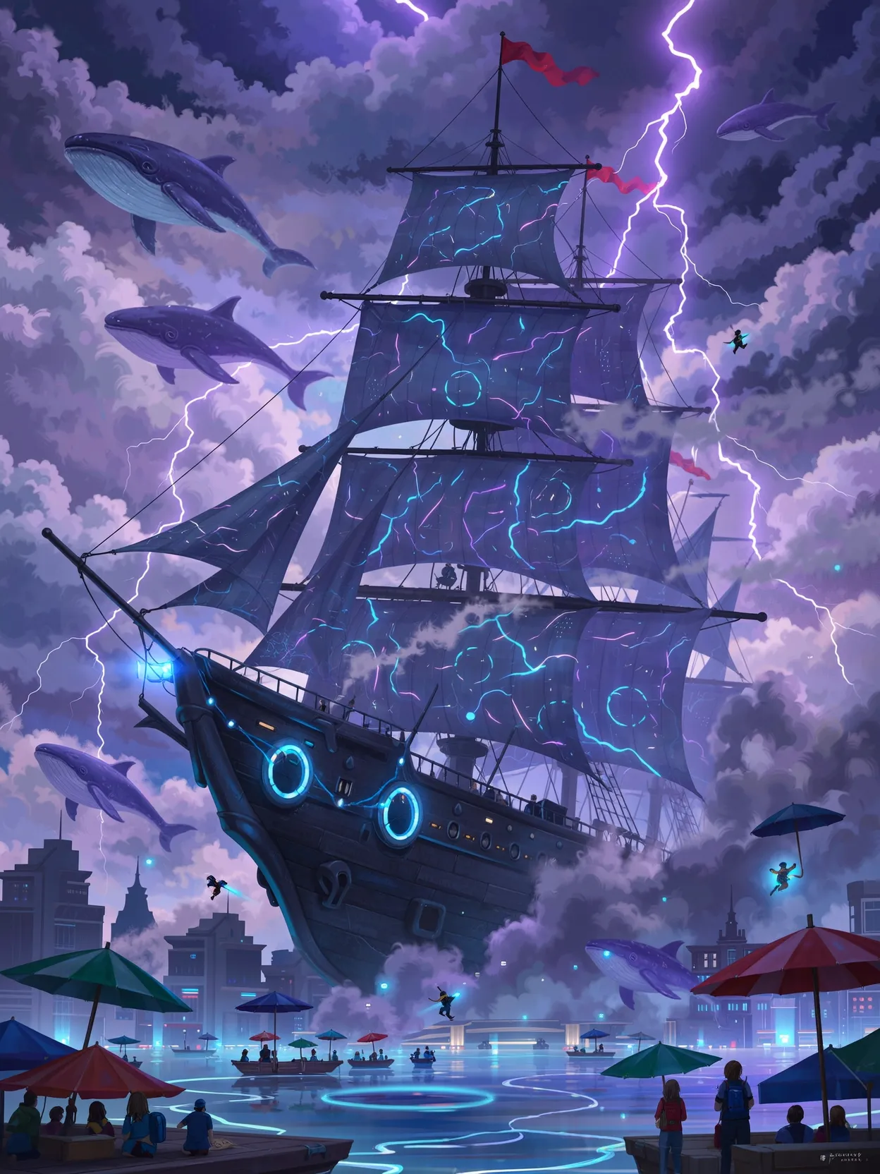 Epic surreal scene a giant shaped - Free AI Photo Generator - starryai