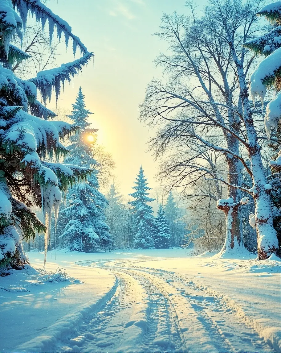 natural a winter wonderland - Free AI Photo Generator - starryai