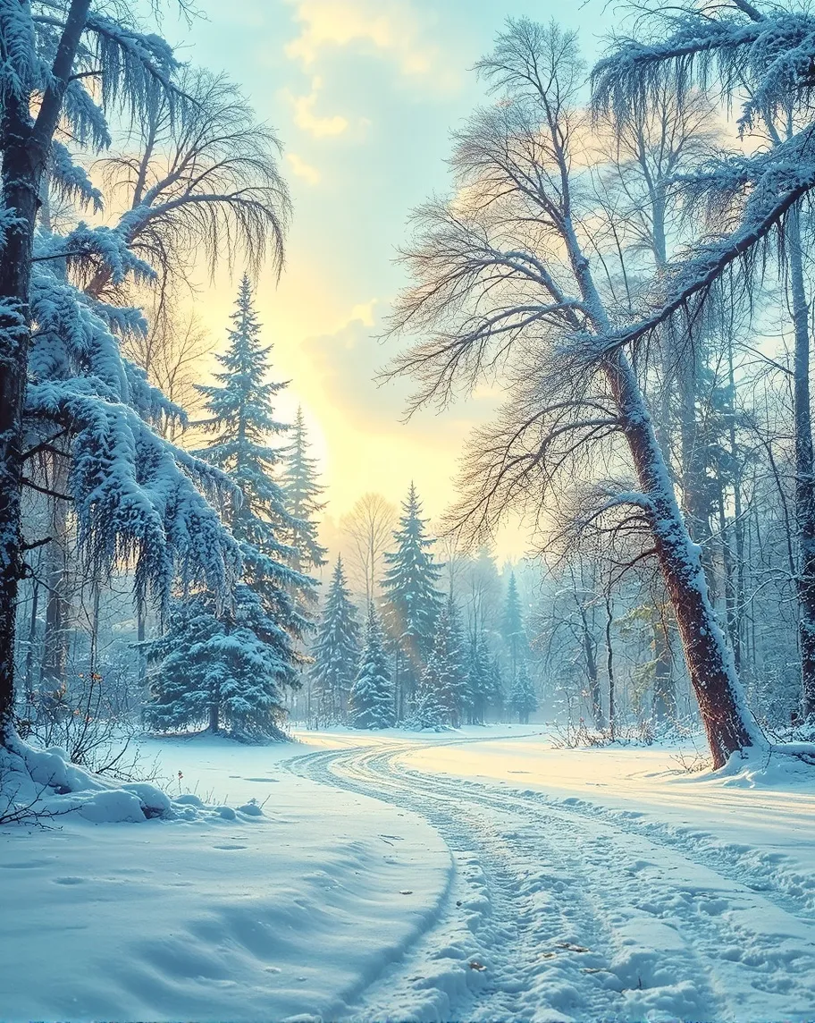 natural a winter wonderland - Free AI Photo Generator - starryai