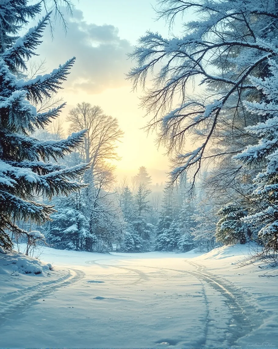 natural a winter wonderland - Free AI Photo Generator - starryai