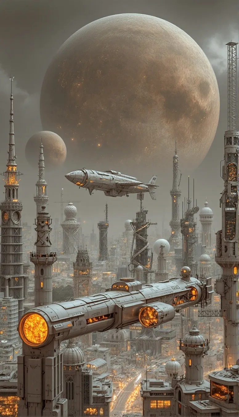 Scraper Starships Futuristic Crypto Build forms - Free AI Photo Generator - starryai