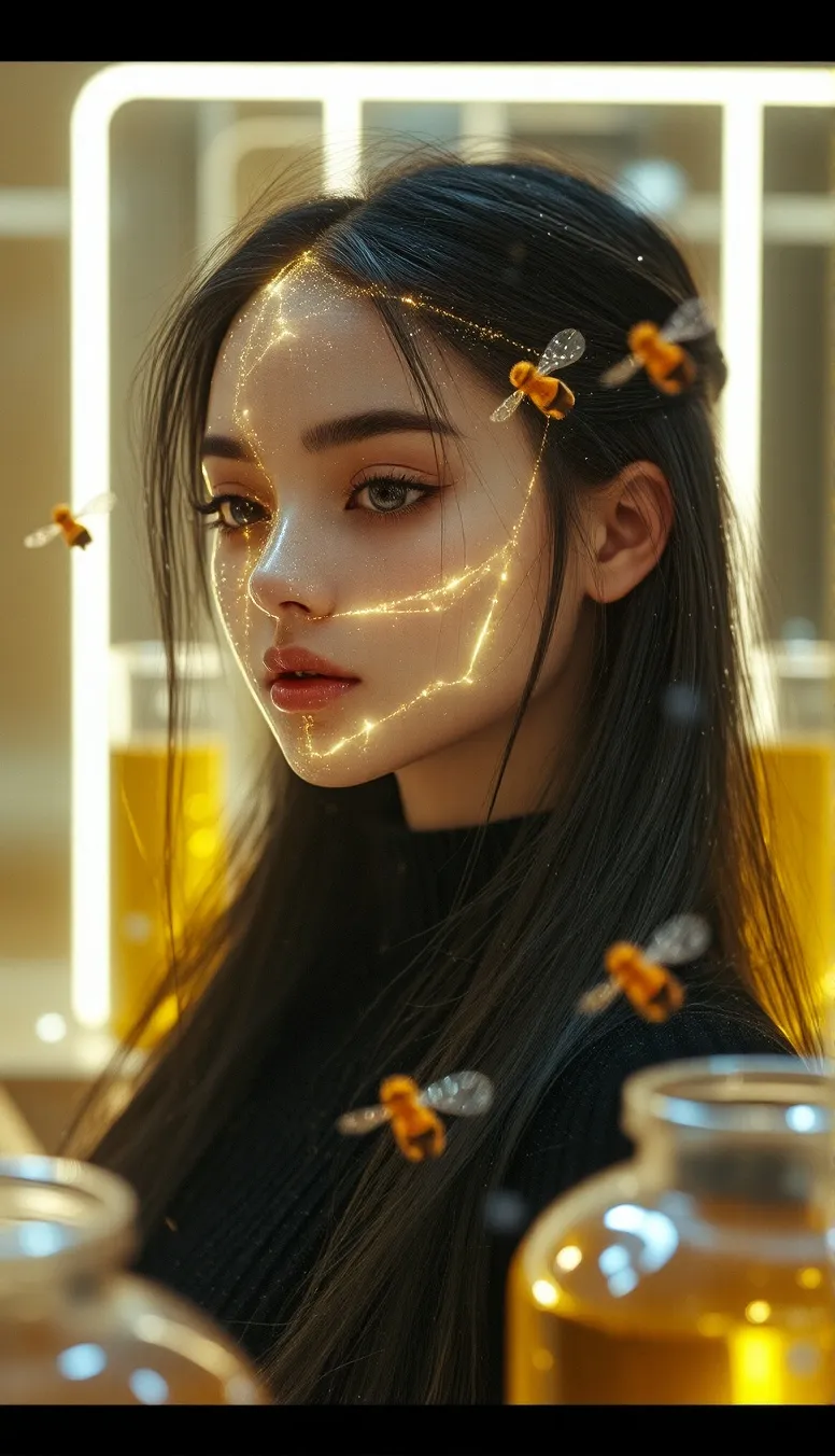 Beautiful girl black hair black - Free AI Photo Generator - starryai