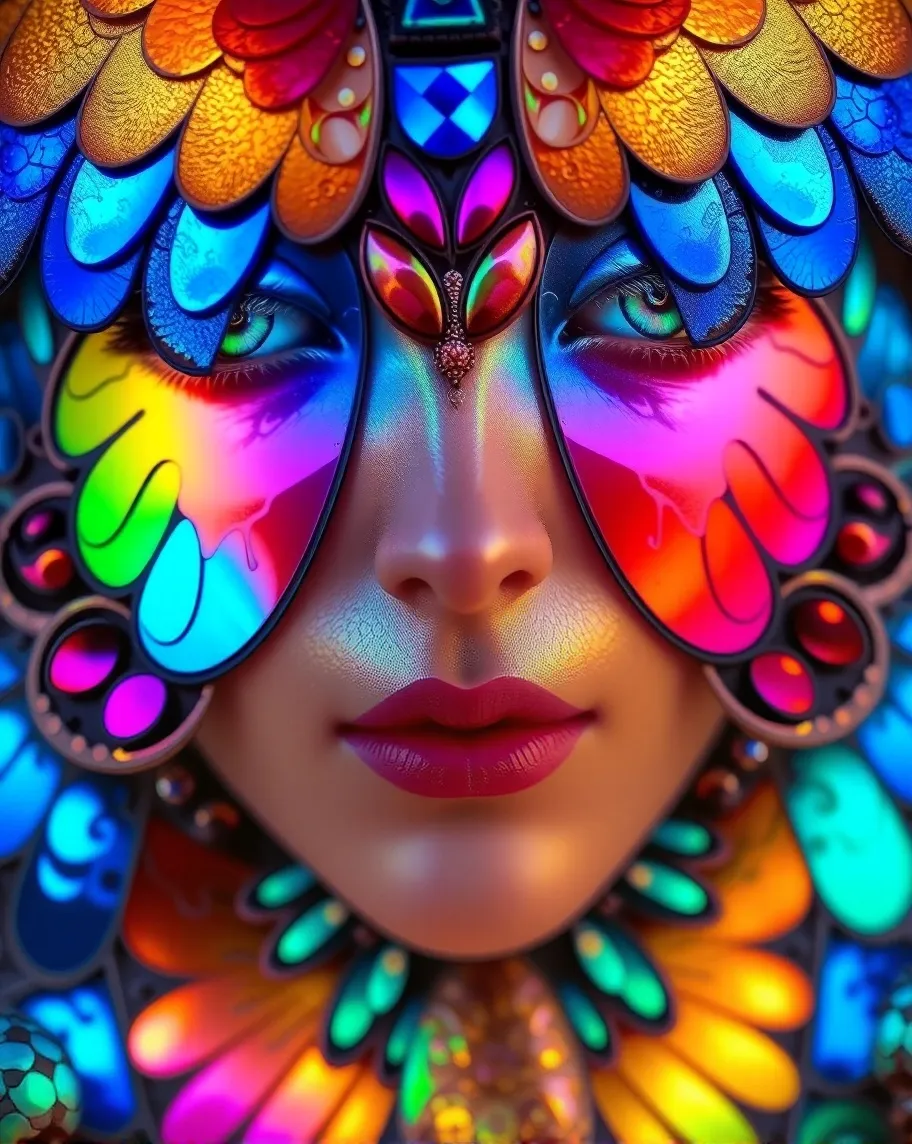 Portrait a Rainbow Fairy - Free AI Photo Generator - starryai