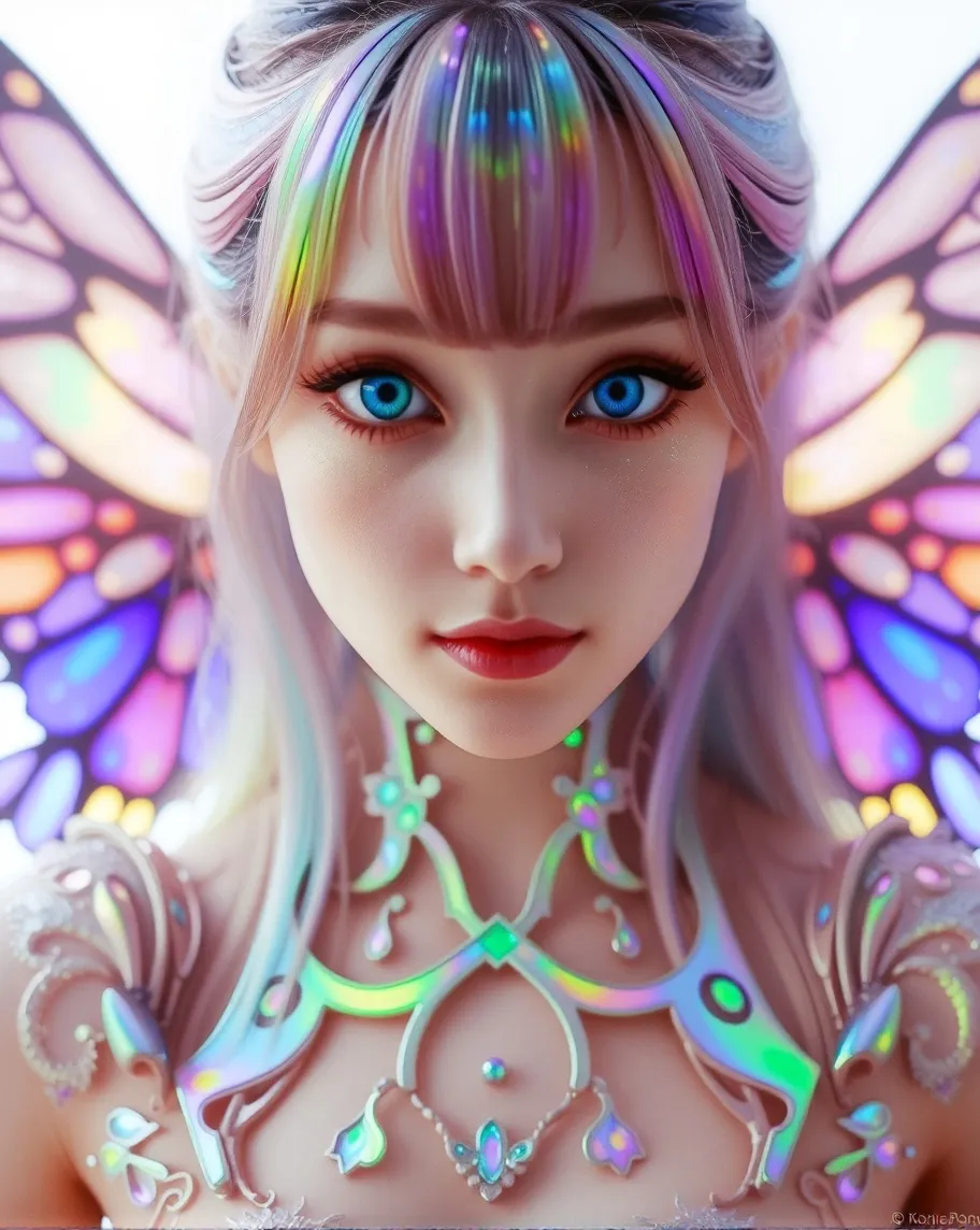 Portrait a Rainbow Fairy - Free AI Photo Generator - starryai