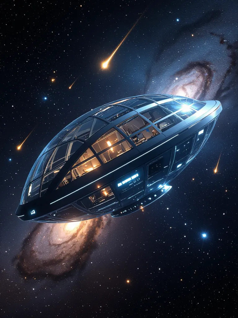 Starlight Starship; imagine a a - Free AI Photo Generator - starryai
