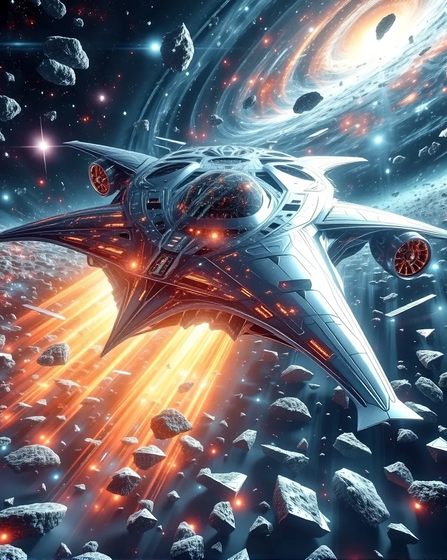 A colossal “Starlight Starship” - Free AI Photo Generator - starryai