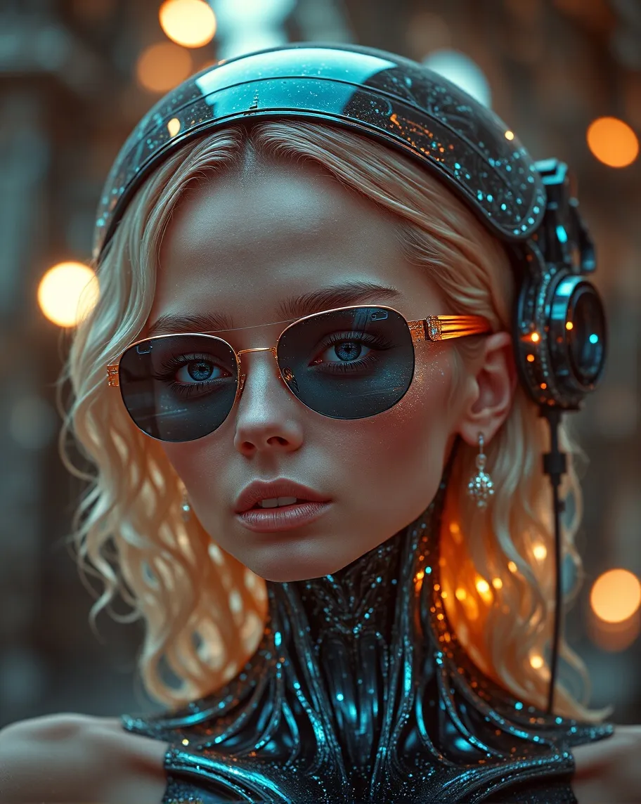 a futuristic cyberpunk humanoid - Free AI Photo Generator - starryai