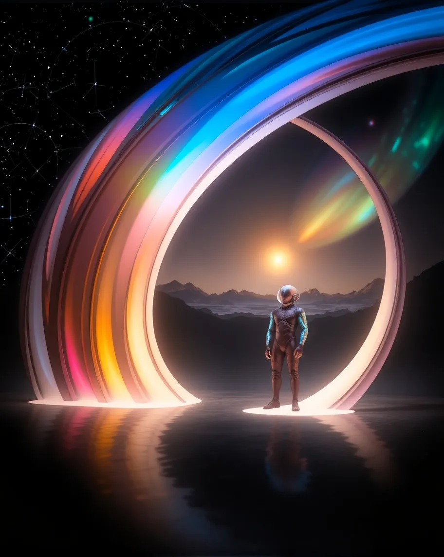 A wide, cinematic cosmic scene - Free AI Photo Generator - starryai