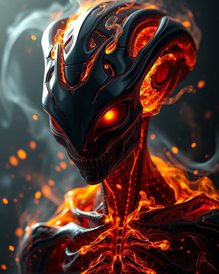 digital painting alien silhouette - Free AI Photo Generator - starryai