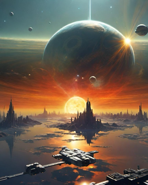 A colossal, gigantic spaceship - Free AI Photo Generator - starryai