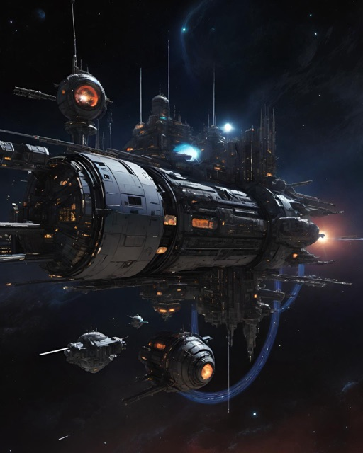 A colossal, gigantic spaceship - Free AI Photo Generator - starryai