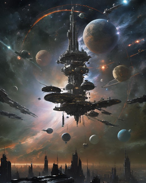A colossal, gigantic spaceship - Free AI Photo Generator - starryai
