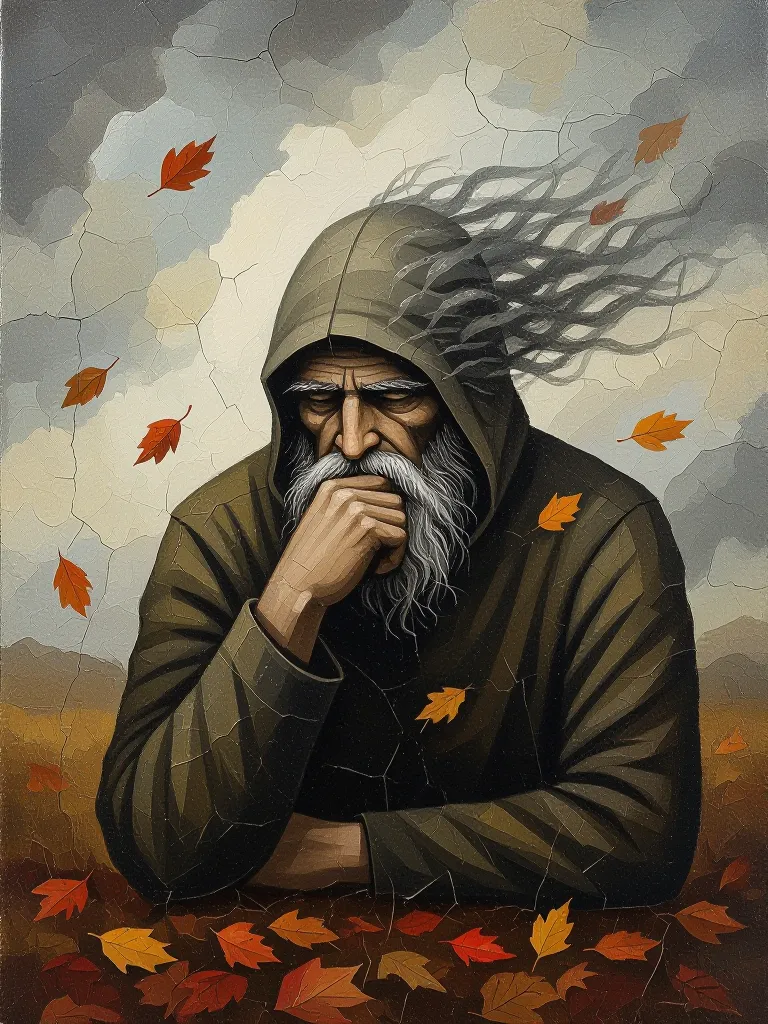 Autumn Storm, Brooding (Acrylic - Free AI Photo Generator - starryai
