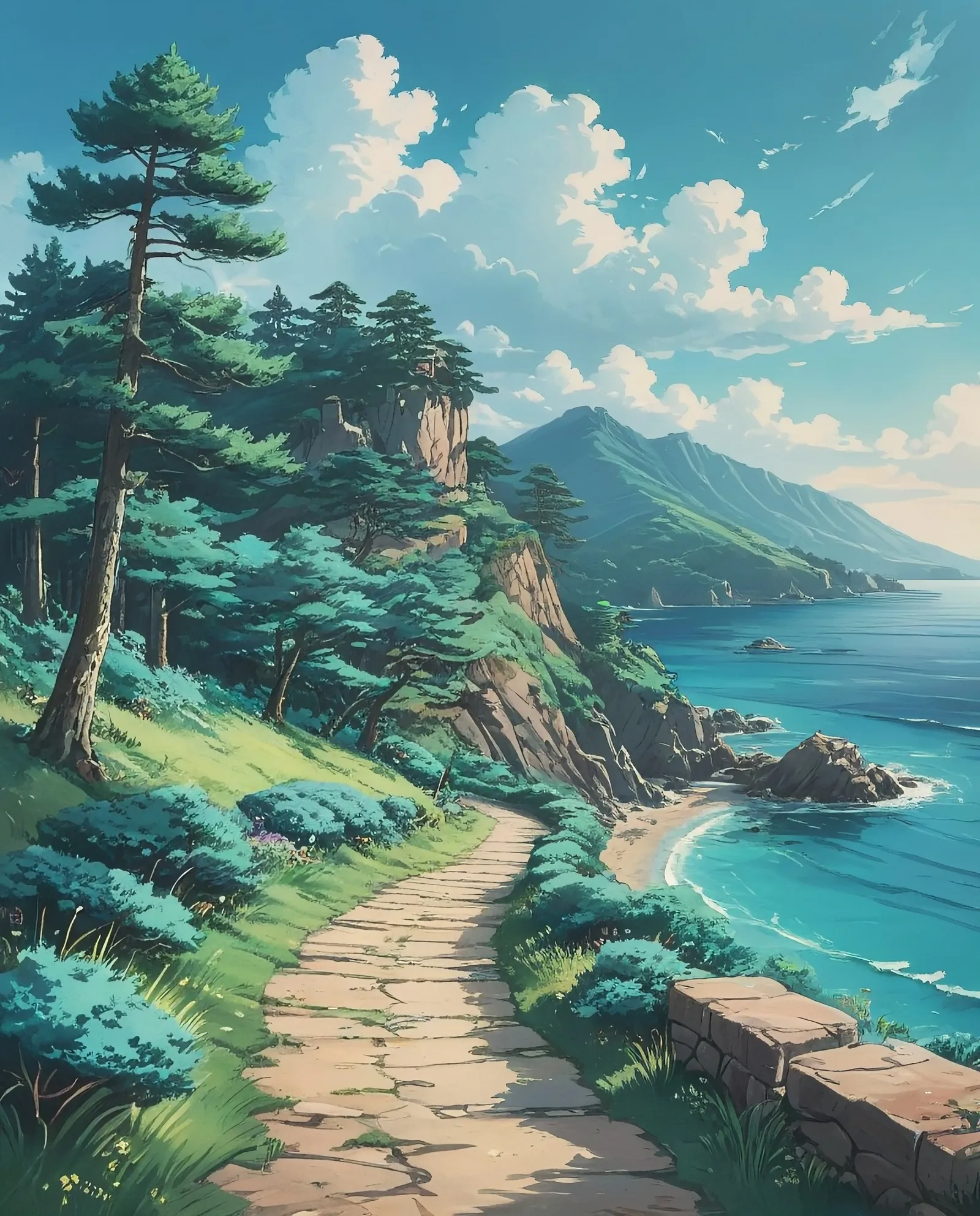 A breathtaking coastal landscape - Free AI Photo Generator - starryai