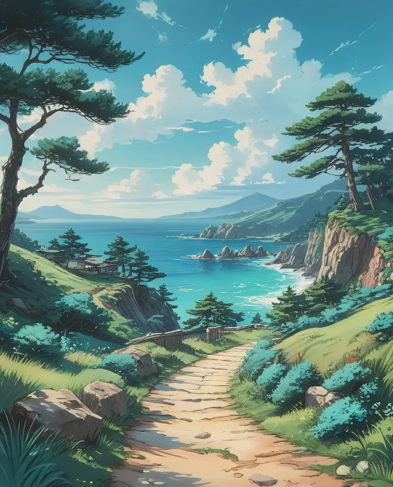 A breathtaking coastal landscape - Free AI Photo Generator - starryai