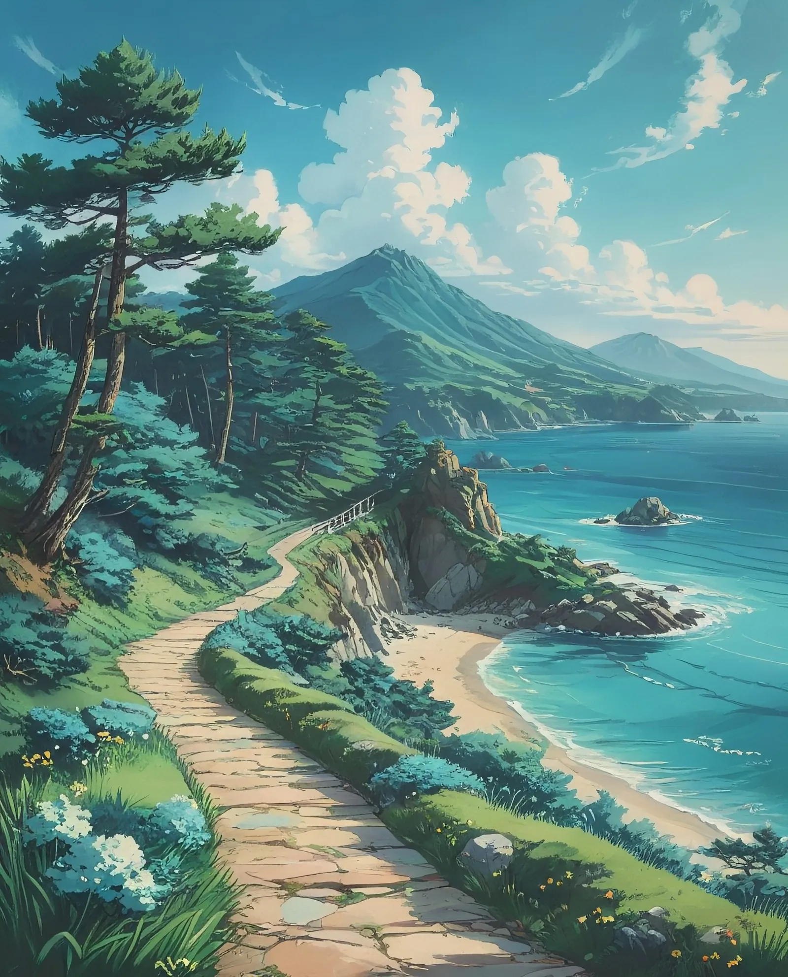 A breathtaking coastal landscape - Free AI Photo Generator - starryai