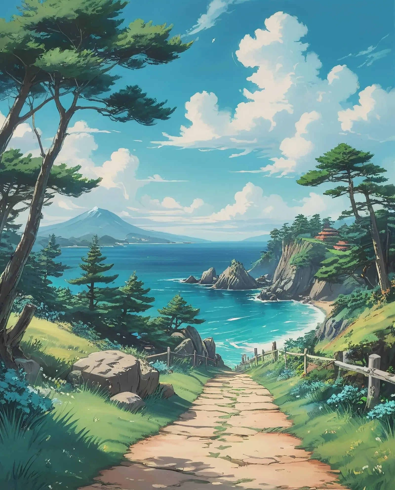 A breathtaking coastal landscape - Free AI Photo Generator - starryai