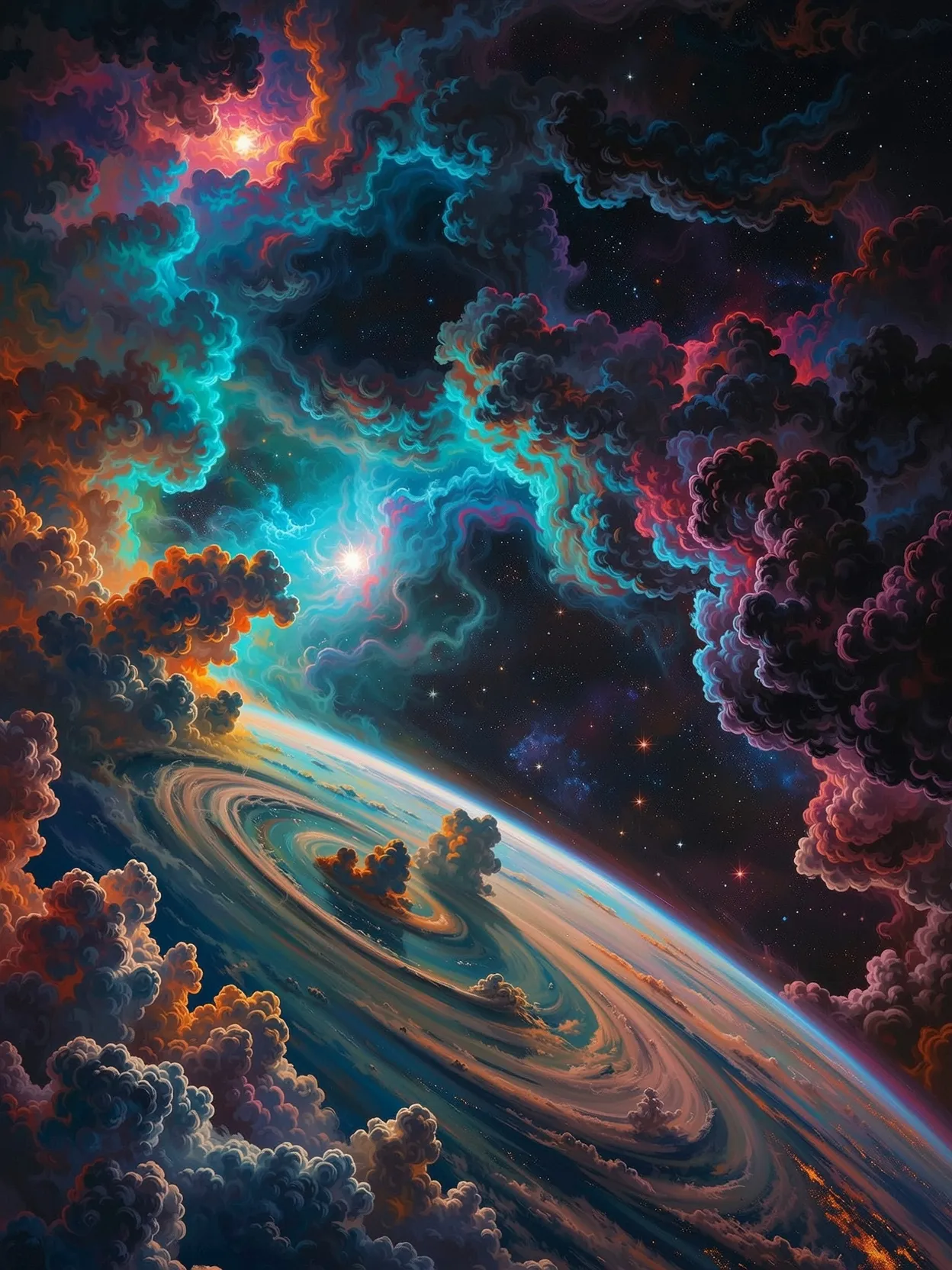 digital painting, swirling space - Free AI Photo Generator - starryai