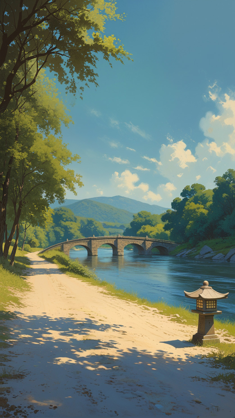 A serene picturesque landscape - Free AI Photo Generator - starryai
