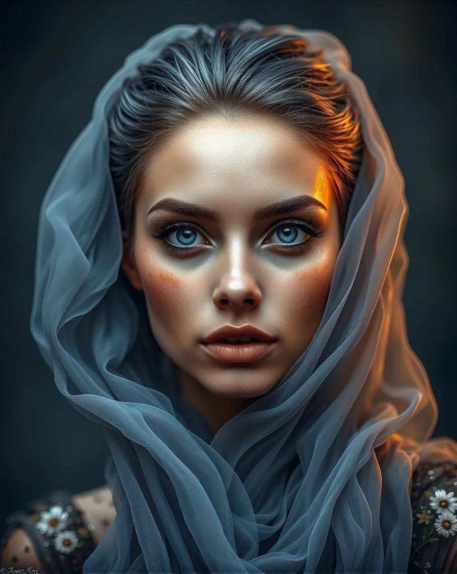 A beautiful woman a uniquely eyes - Free AI Photo Generator - starryai