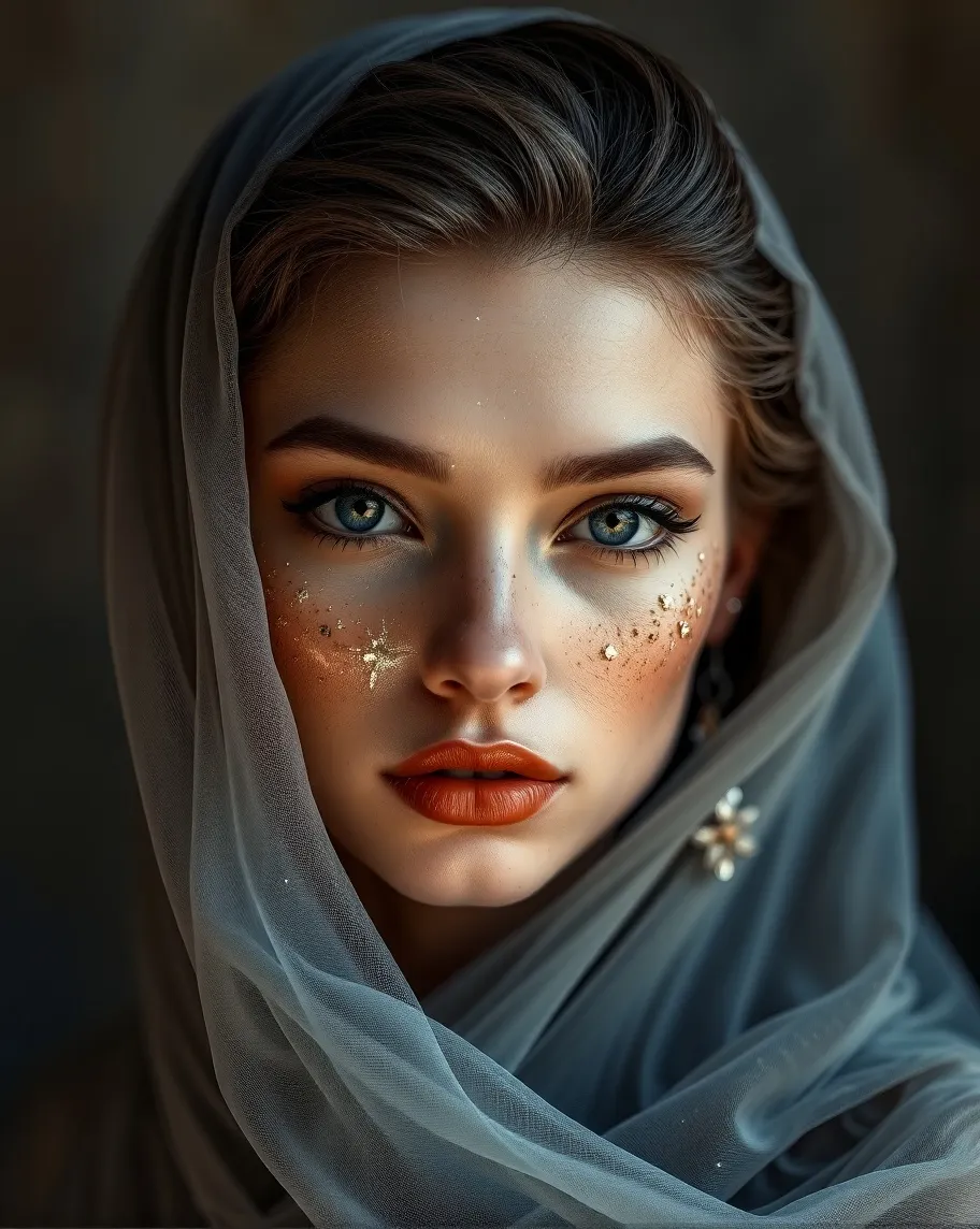 A beautiful woman a uniquely eyes - Free AI Photo Generator - starryai