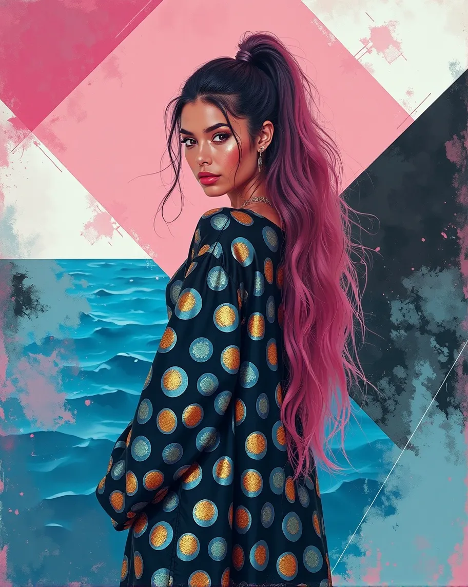 digital painting a woman flowing - Free AI Photo Generator - starryai