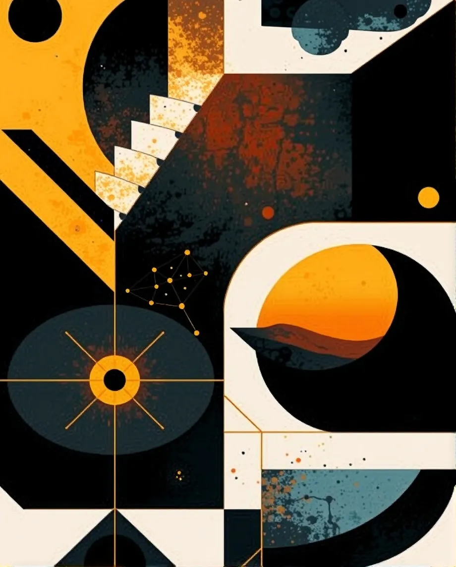 abstract geometric artwork a soft - Free AI Photo Generator - starryai