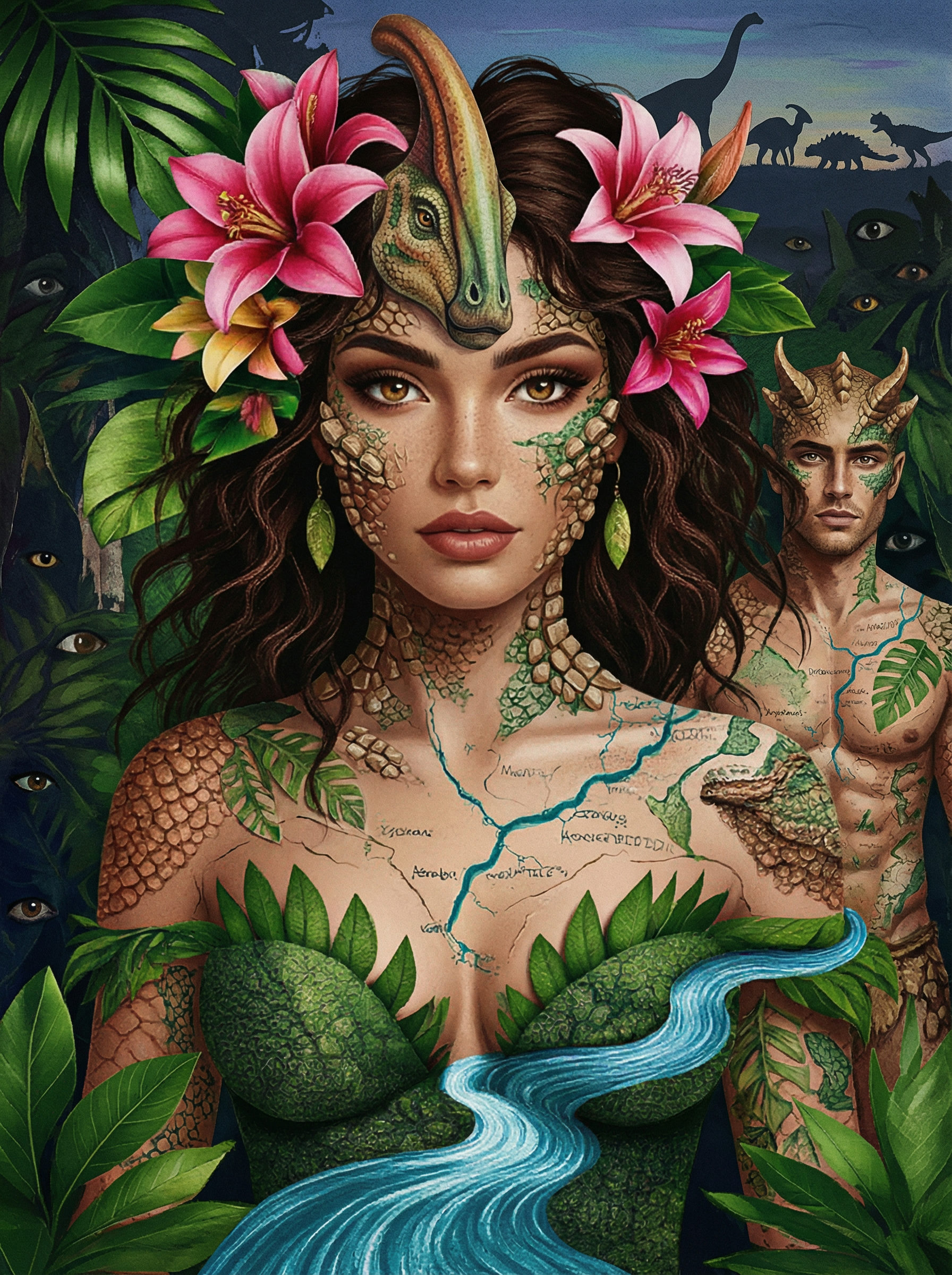 A stunning mixed-media collage - Free AI Photo Generator - starryai