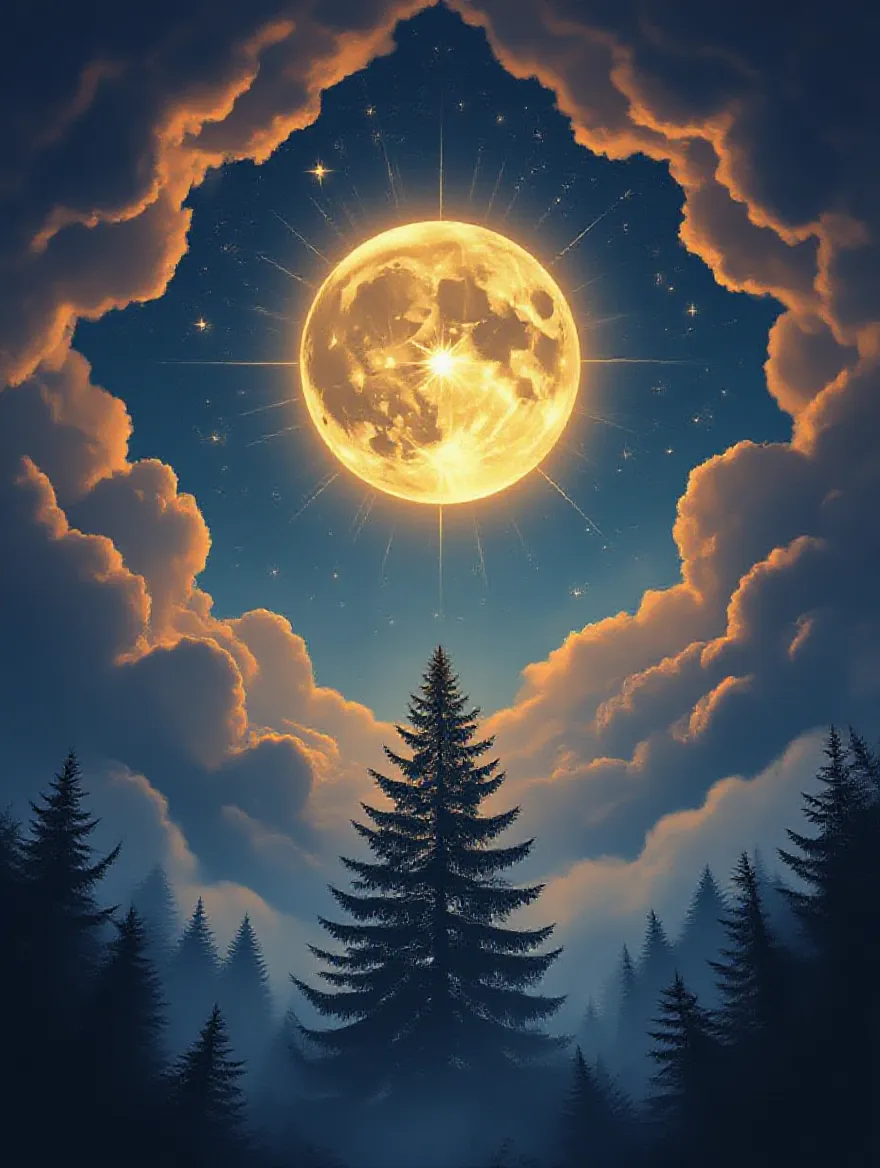 A majestic, surreal night-sky a - Free AI Photo Generator - starryai