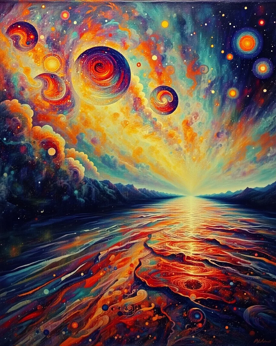 A cosmic river - Free AI Photo Generator - starryai