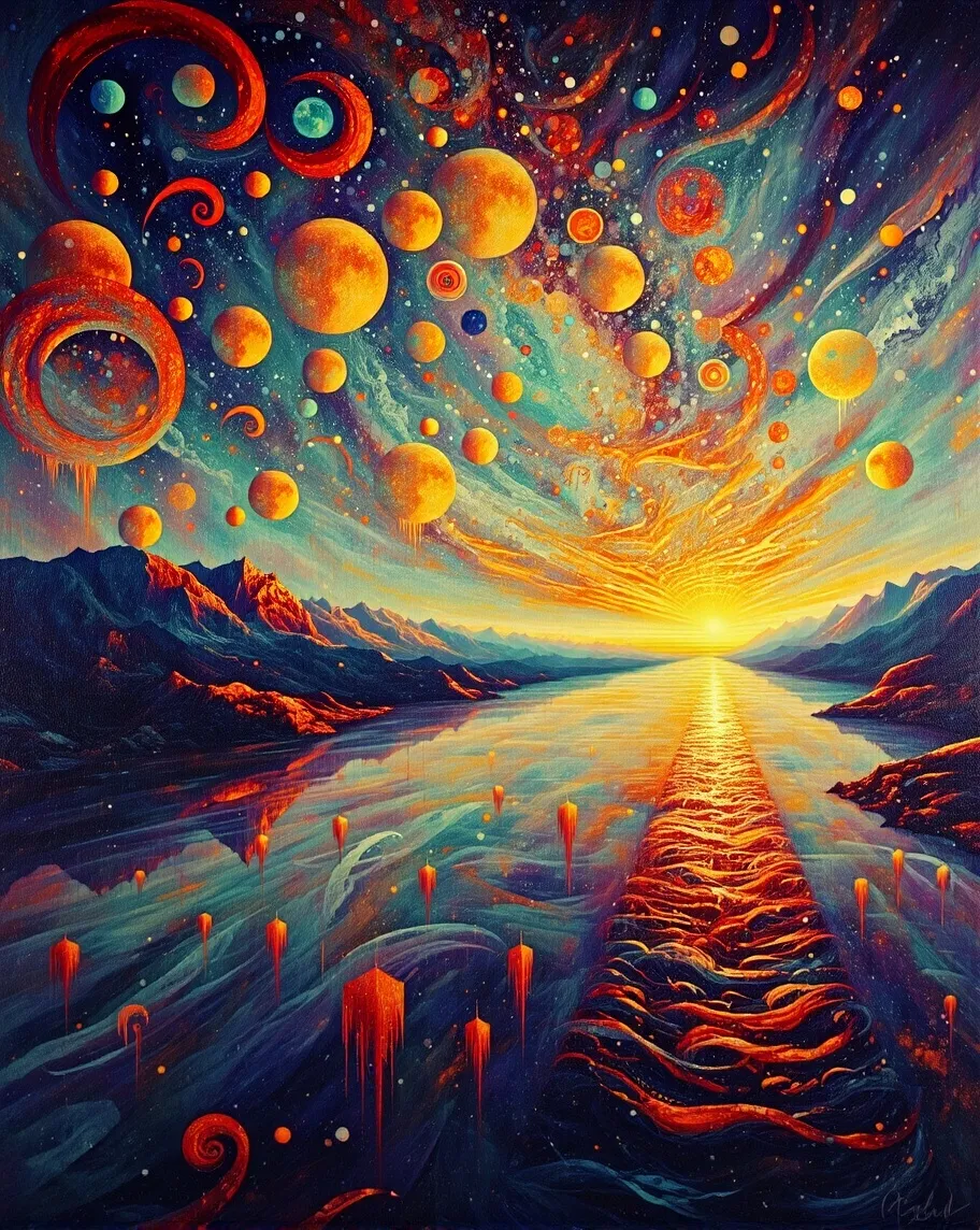 A cosmic river - Free AI Photo Generator - starryai