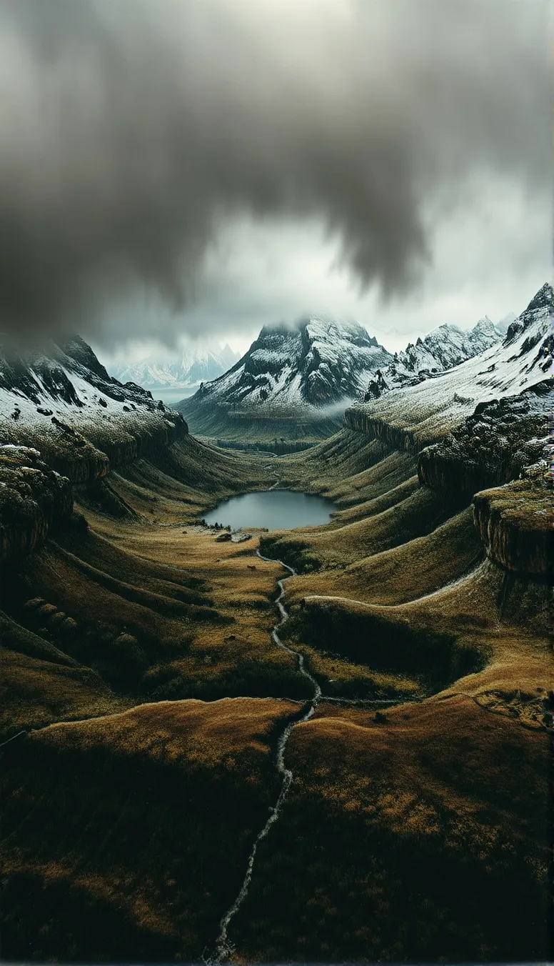 Aerial landscape photograph a A - Free AI Photo Generator - starryai