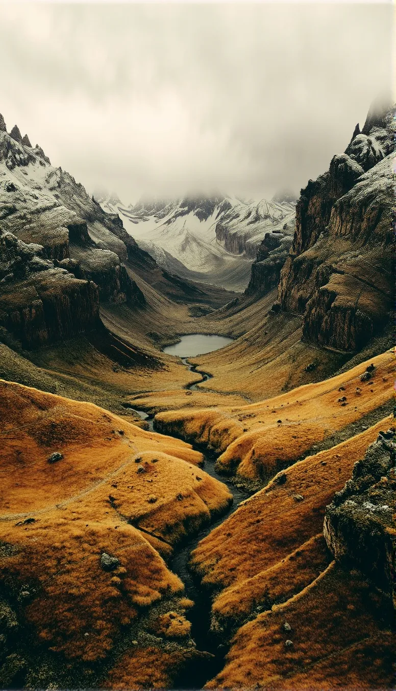 Aerial landscape photograph a A - Free AI Photo Generator - starryai