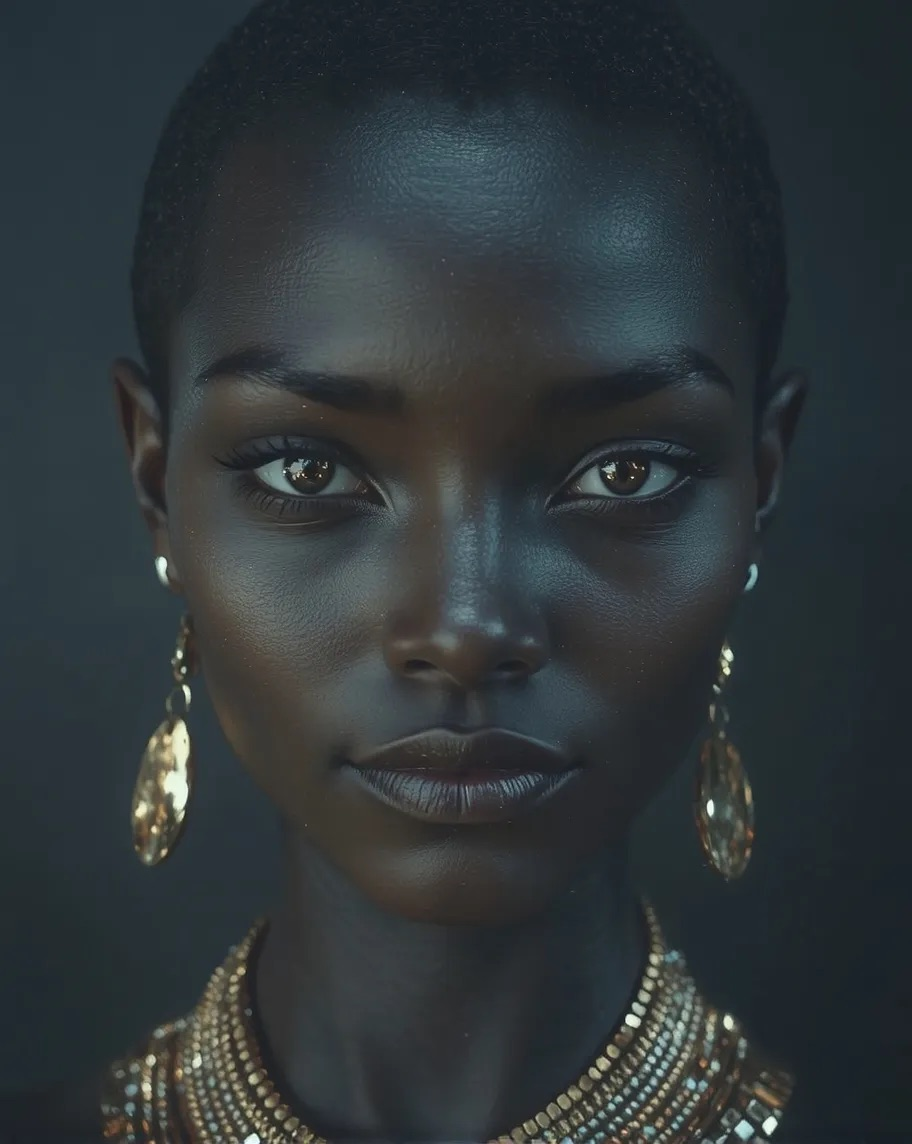 A beautiful dark skinned black - Free AI Photo Generator - starryai