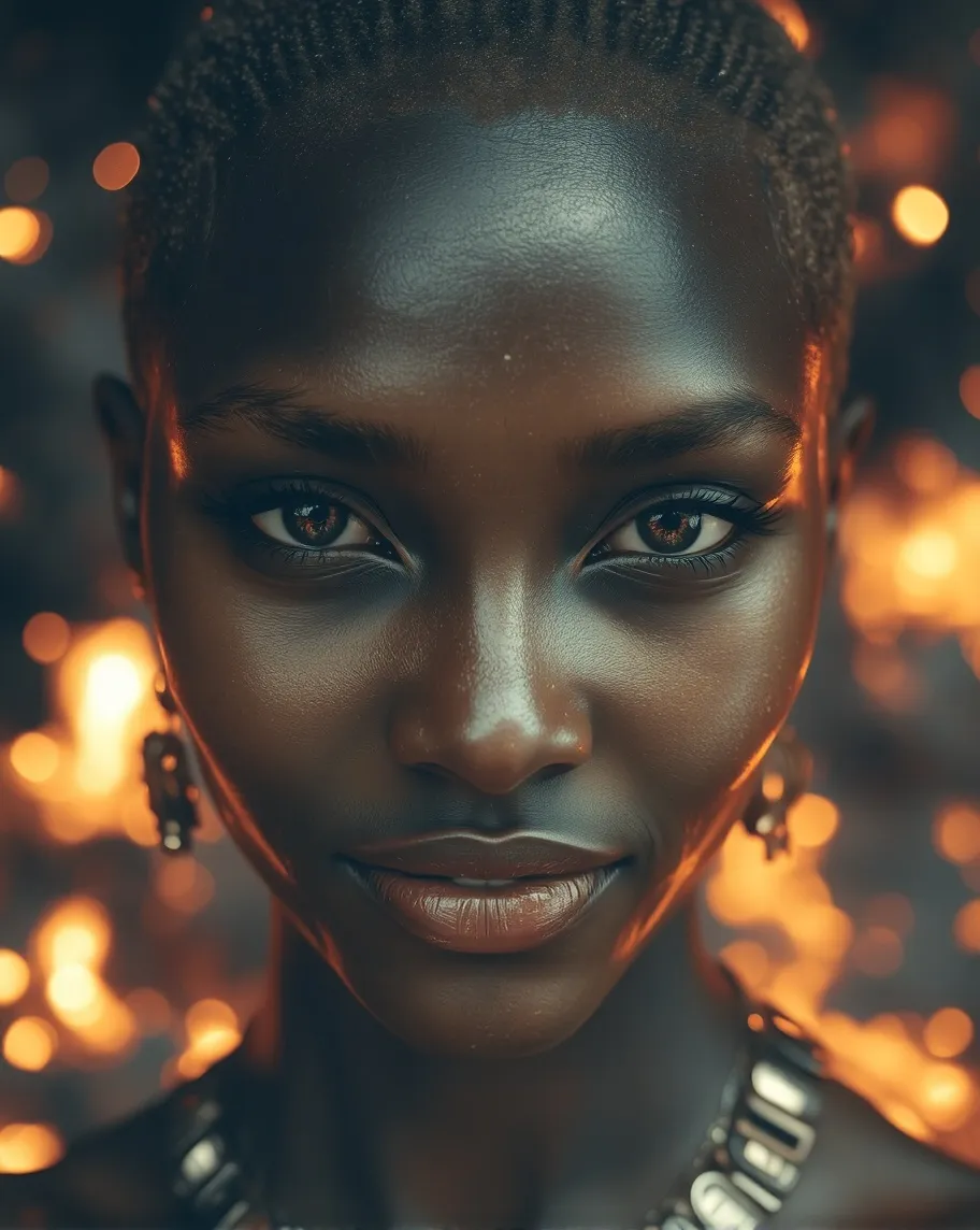 A beautiful dark skinned black - Free AI Photo Generator - starryai