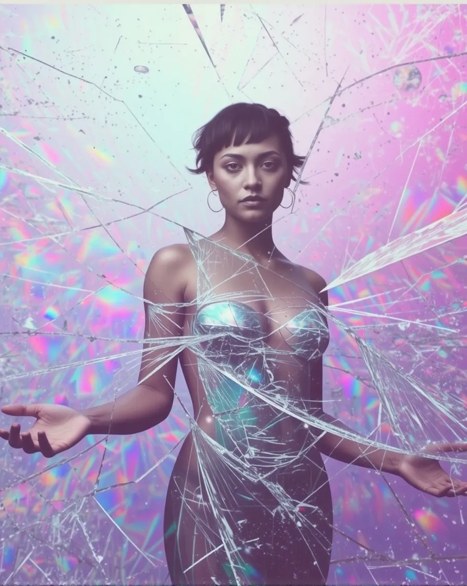 a galactic goddess floating deep - Free AI Photo Generator - starryai