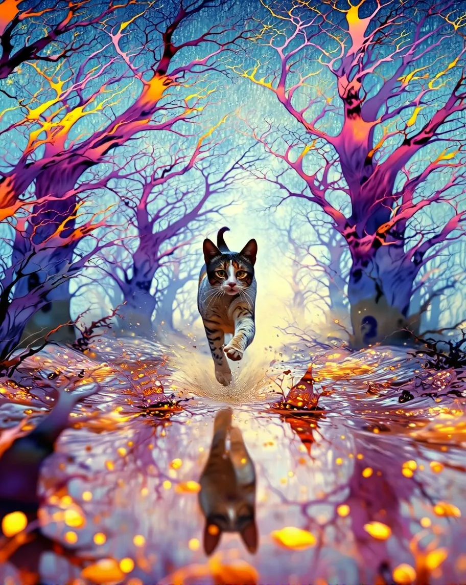 A surreal fantasy scene a sleek, - Free AI Photo Generator - starryai