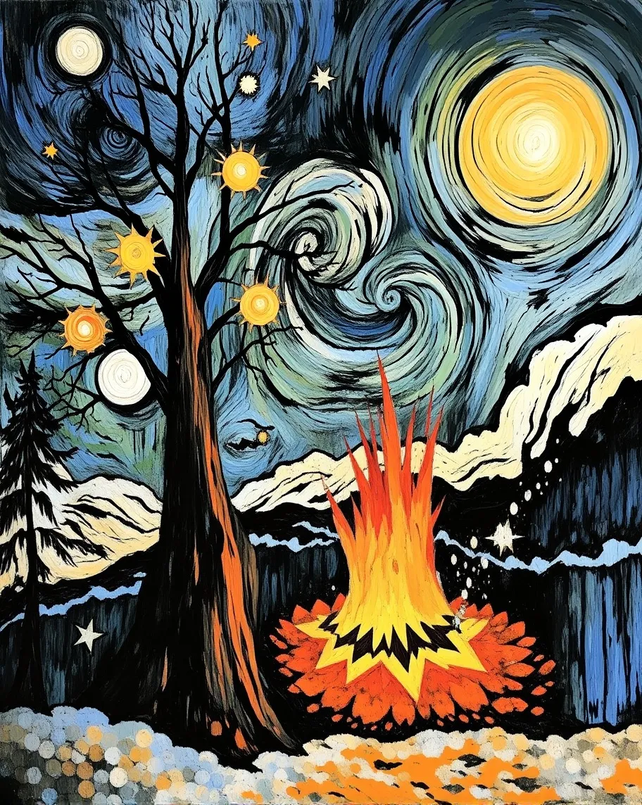Starry starry night Van Gogh it - Free AI Photo Generator - starryai