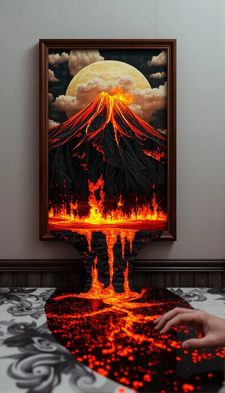 Dripping Volcano ultra-realistic photograph a on - Free AI Photo Generator - starryai