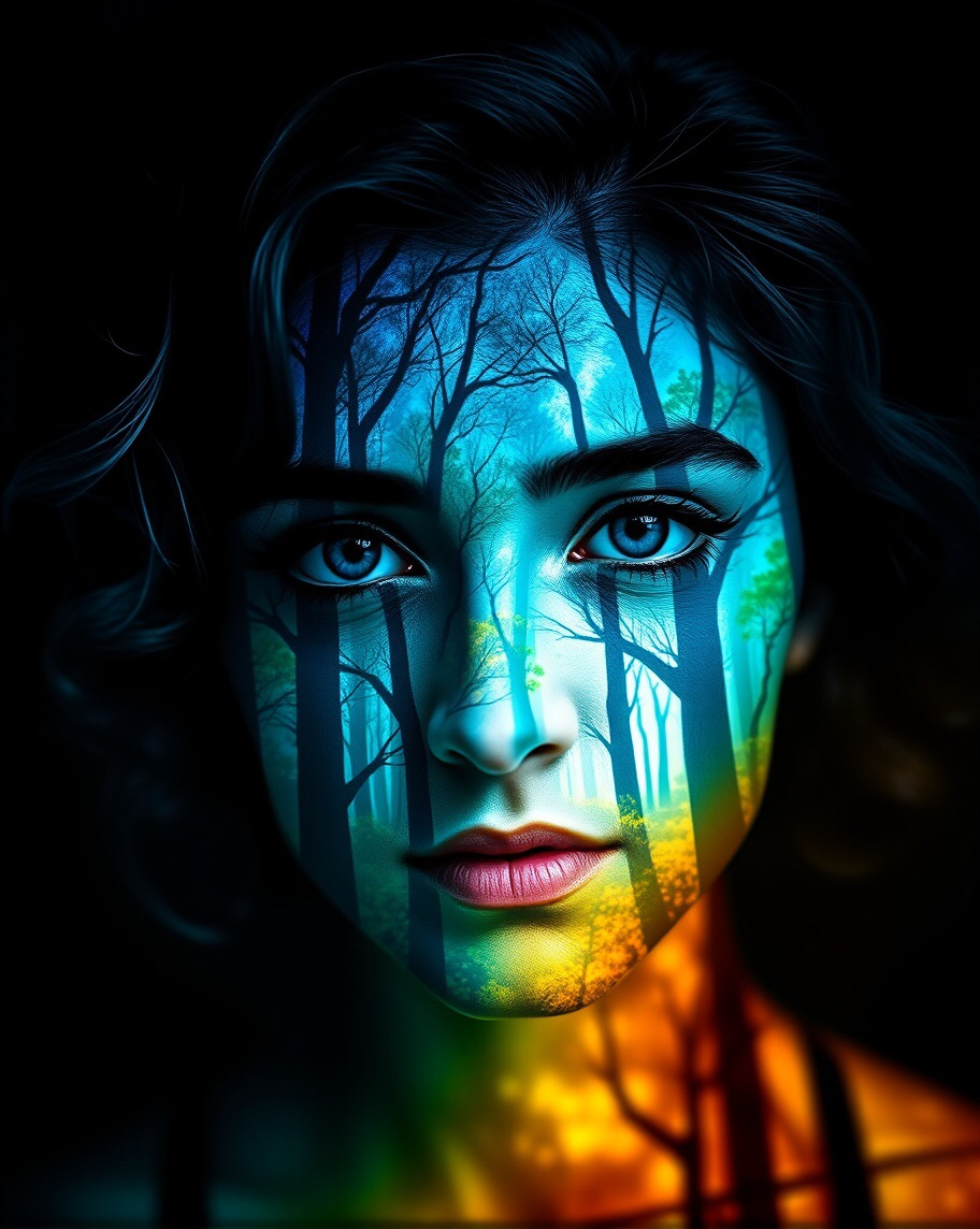 A vibrant, dreamlike digital art - Free AI Photo Generator - starryai