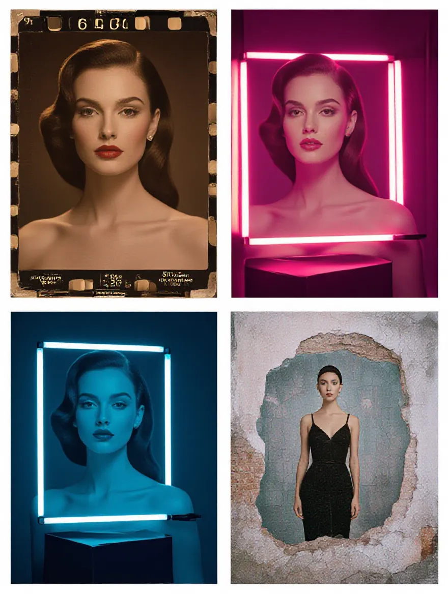 Hyper-real editorial portrait a - Free AI Photo Generator - starryai