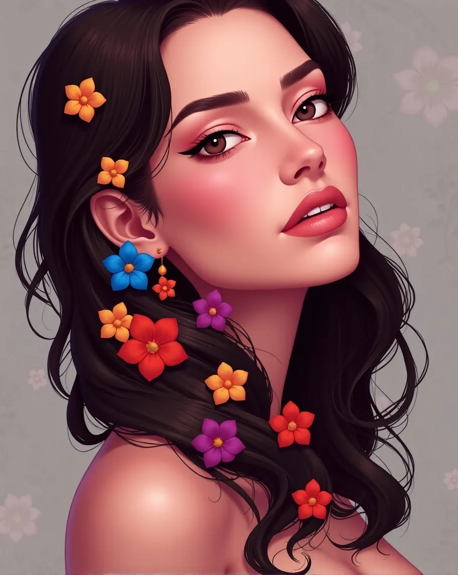 Digital art piece that features - Free AI Photo Generator - starryai