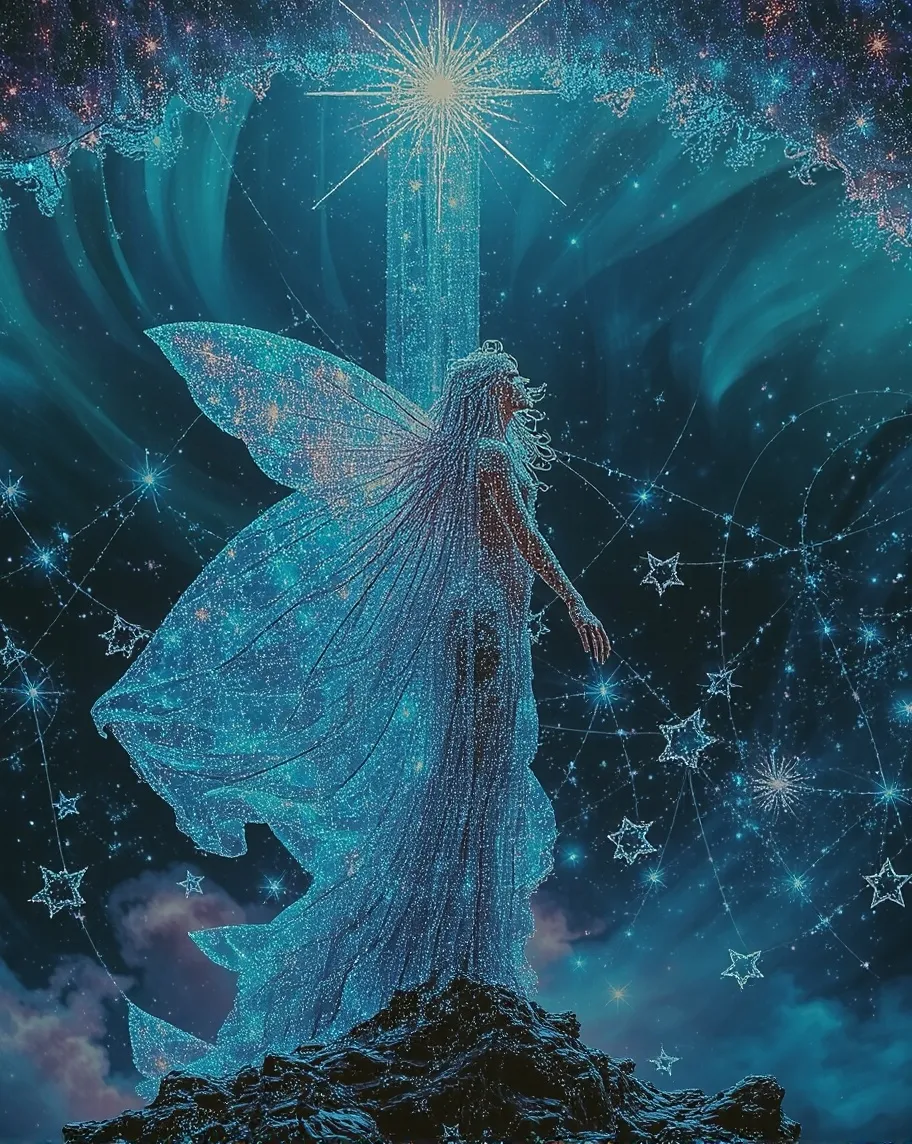 A lone figure rises slowly from - Free AI Photo Generator - starryai