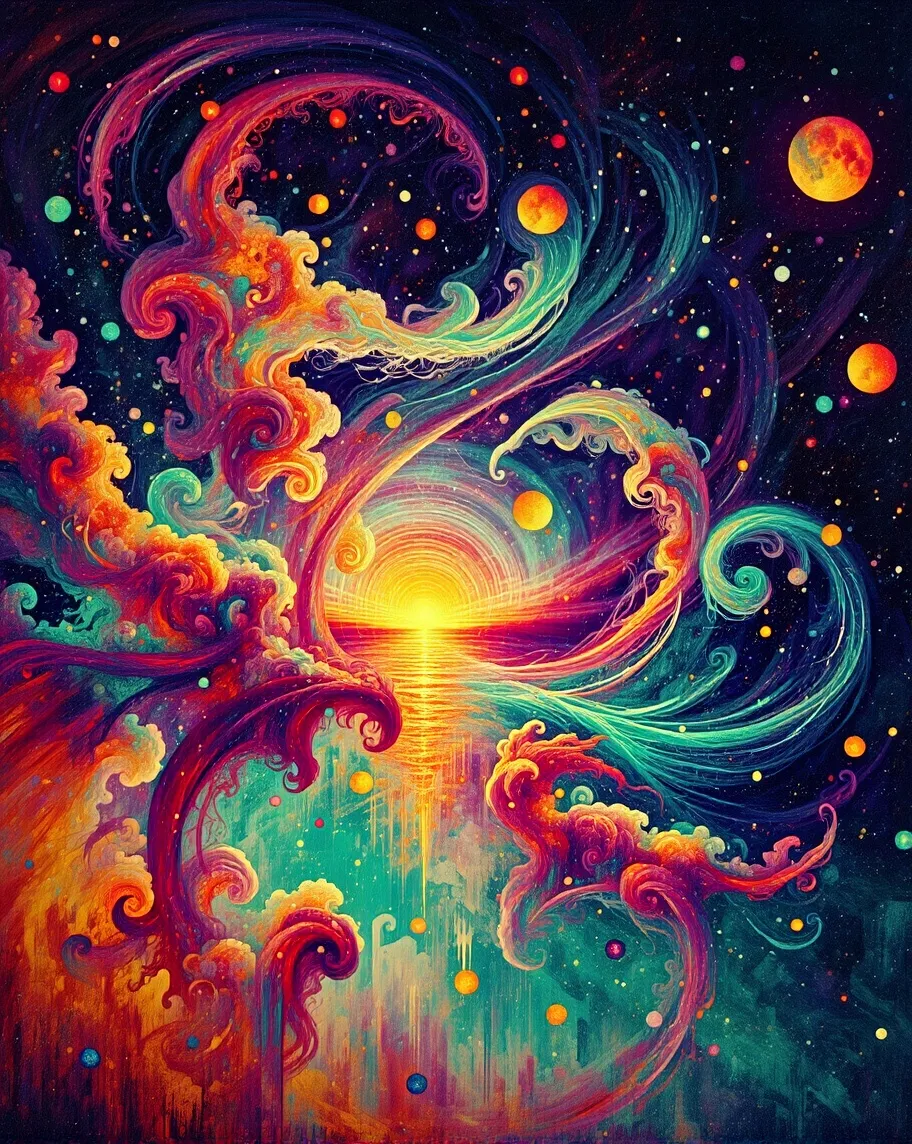 abstract galaxy vibrant, swirling - Free AI Photo Generator - starryai