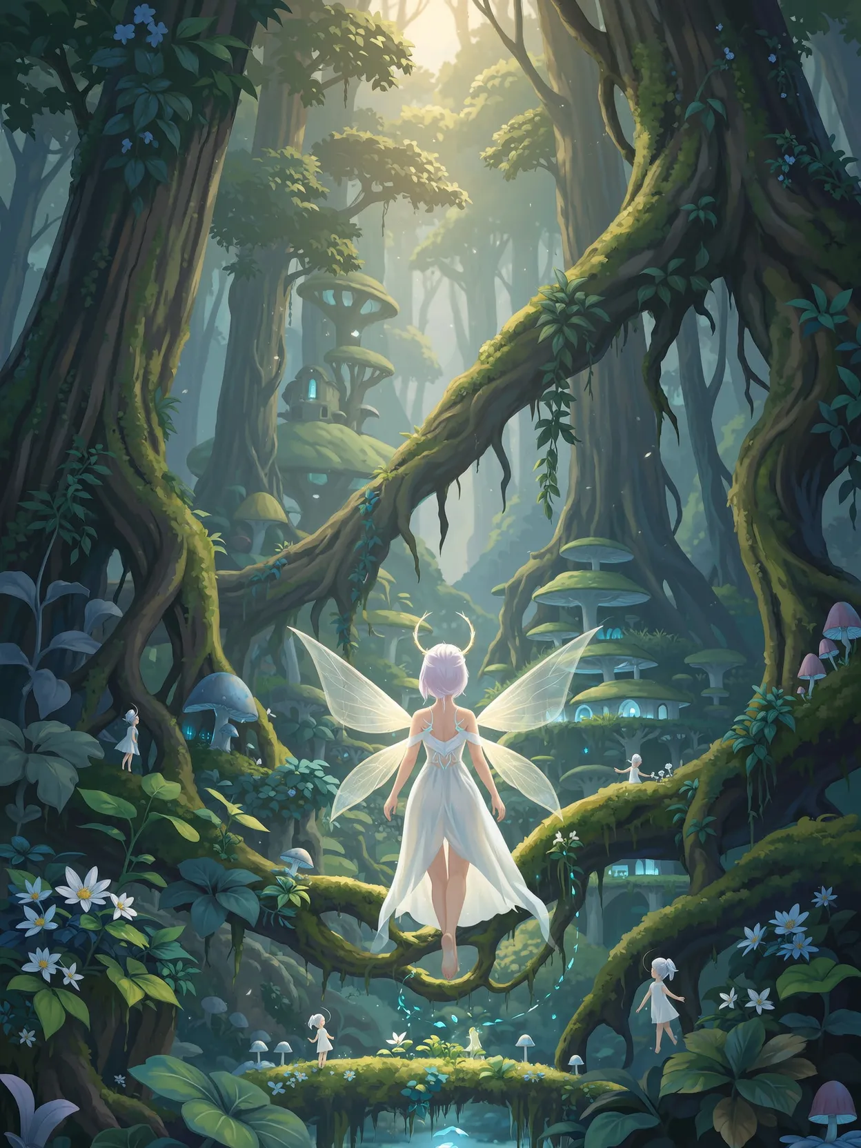 Forest Floor - Fairy Flying - Free AI Photo Generator - starryai