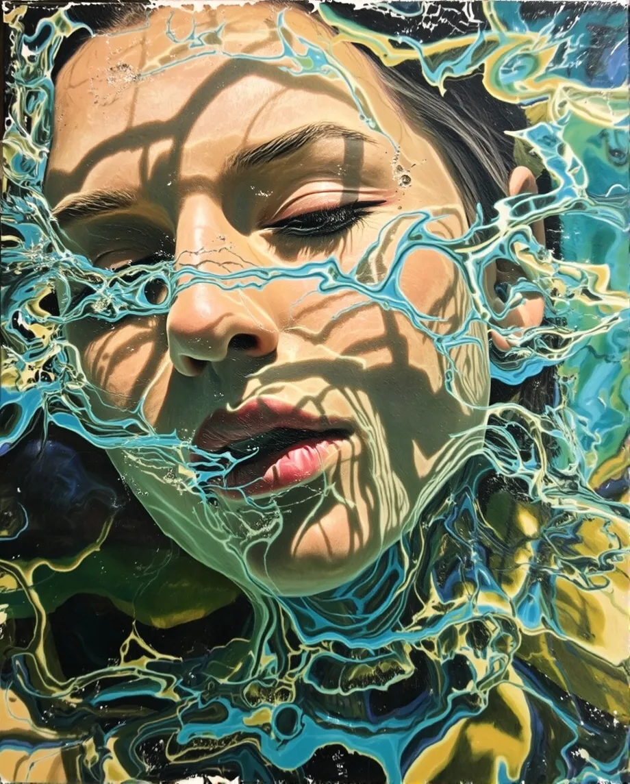 abstract oil painting closeup - Free AI Photo Generator - starryai
